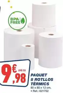 Bureau Vallée Free - paquet 8 rotllos termics oferta