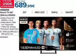 Costco Hisense - smart tv 65 65 (64cm) 65e8q oferta