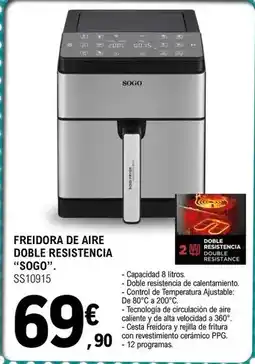 E.Leclerc Sogo - freidora de aire doble resistencia oferta