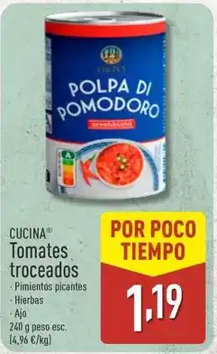 ALDI Cucina - tomates troceados oferta