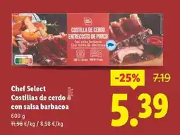 Lidl Chef select - costillas de cerdo con salsa barbacoa oferta