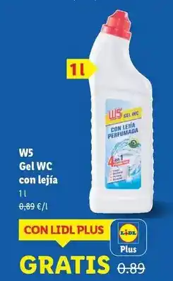 Lidl W5 - gel wc con lejía oferta