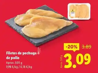 Lidl Filetes de pechuga de pollo oferta