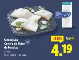 Lidl Ocean sea - centro de filete de bacalao oferta