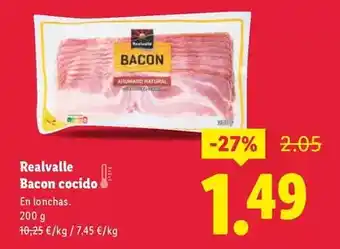 Lidl Realvalle - bacon cocido oferta