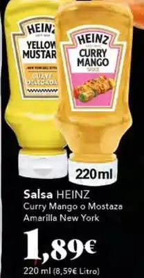 Gadis Heinz - salsa curry mango o mostaza amarilla new york oferta