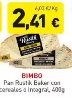 Hiperber Bimbo - pan rustik baker con cereales o integral oferta