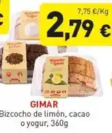 Hiperber Gimar - bizcocho de limon, cacao o yogur oferta