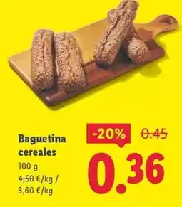 Lidl Baguettina cereales oferta