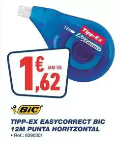 Bureau Vallée Bic - tipp-ex easycorrect 12m punta horizontal oferta