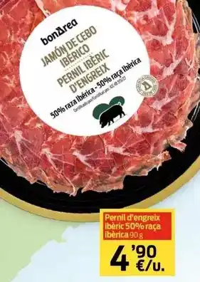 bonÀrea Bon area - pernil d'engreix iberic 50% raca iberica oferta
