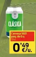 bonÀrea Cervesa 1601 paq. de 6 u oferta