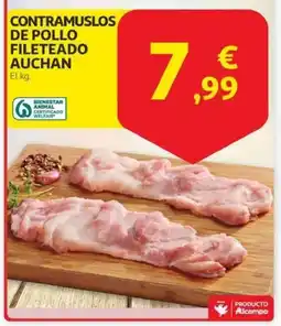 Alcampo Contramuslos de pollo fileteado auchan oferta