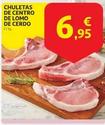 Alcampo Chuletas de centro de lomo de cerdo oferta