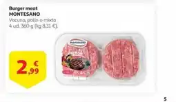 Alcampo MONTESANO Burger meat oferta