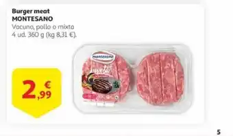 Alcampo MONTESANO Burger meat oferta