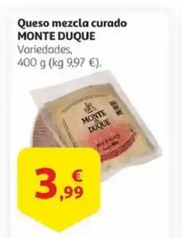 Alcampo MONTE DUQUE Queso mezcla curado oferta