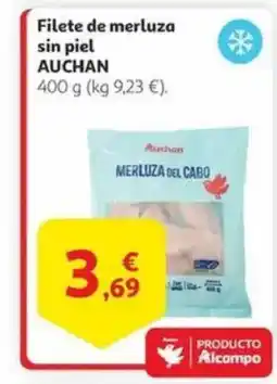 Alcampo AUCHAN Filete de merluza sin piel oferta