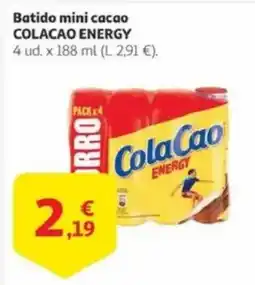 Alcampo COLACAO ENERGY Batido mini cacao oferta