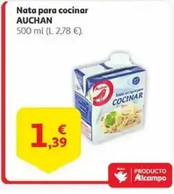 Alcampo AUCHAN Nata para cocinar oferta