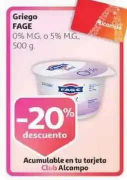 Alcampo FAGE Griego oferta