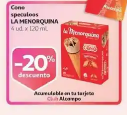 Alcampo LA MENORQUINA Cono speculoos oferta