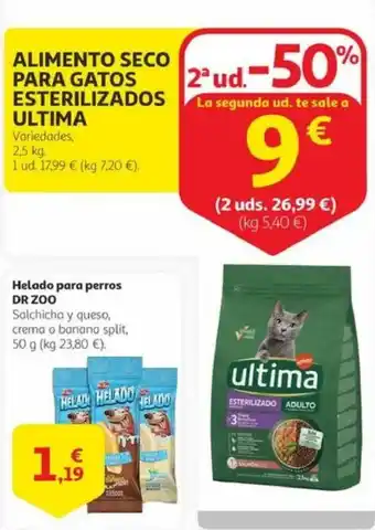 Alcampo ULTIMA Alimento seco para gatos esterilizados oferta