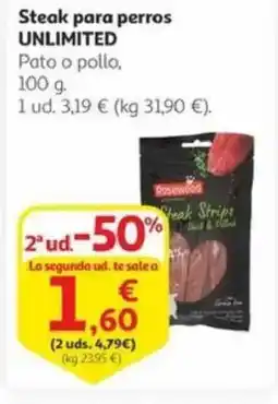Alcampo UNLIMITED Steak para perros oferta