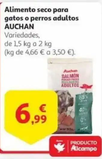 Alcampo AUCHAN Alimento seco para gatos o perros adultos oferta