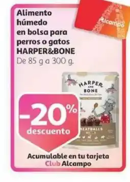 Alcampo HARPER&BONE Alimento húmedo en bolsa para perros o gatos oferta