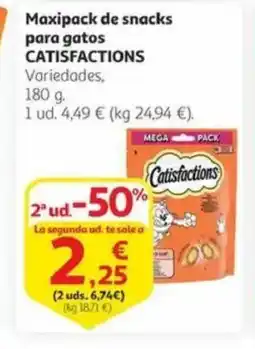 Alcampo CATISFACTIONS Maxipack de snacks para gatos oferta