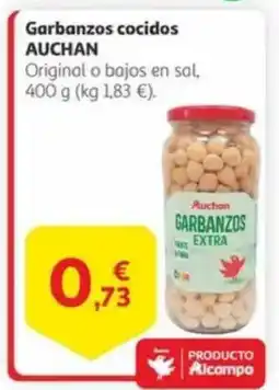 Alcampo AUCHAN Garbanzos cocidos oferta