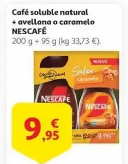 Alcampo NESCAFÉ Café soluble natural + avellana o caramelo oferta