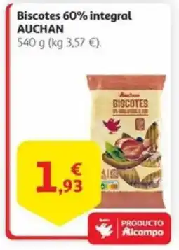 Alcampo AUCHAN Biscotes 60% integral oferta