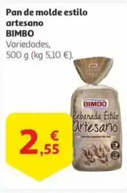 Alcampo BIMBO Pan de molde estilo artesano oferta