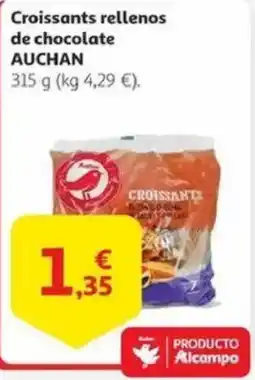 Alcampo AUCHAN Croissants rellenos de chocolate oferta
