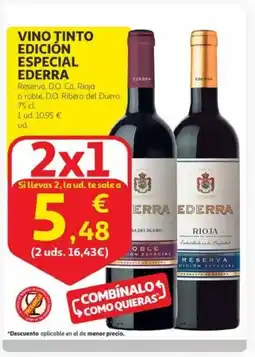 Alcampo EDERRA Vino tinto edicion especial oferta