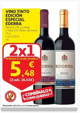 Alcampo EDERRA Vino tinto edicion especial oferta
