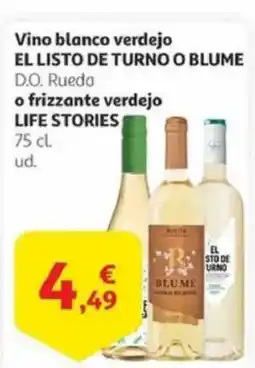 Alcampo EL LISTO DE TURNO O BLUME Vino blanco verdejo oferta