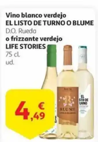 Alcampo EL LISTO DE TURNO O BLUME Vino blanco verdejo oferta