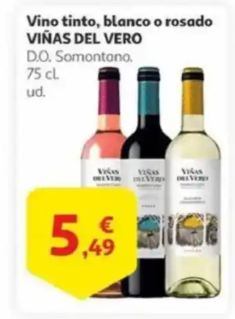 Alcampo VIÑAS DEL VERO Vino tinto, blanco o rosado oferta