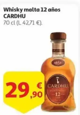 Alcampo CARDHU Whisky malta 12 anos oferta