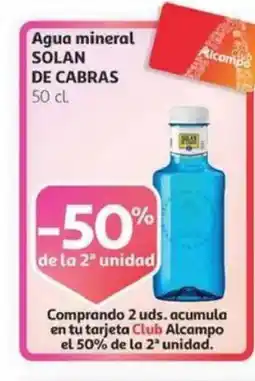 Alcampo SOLAN DE CABRAS Agua mineral oferta
