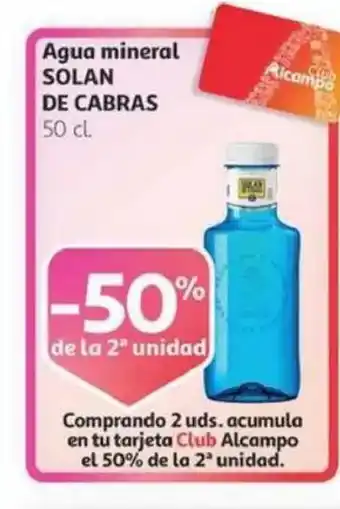 Alcampo SOLAN DE CABRAS Agua mineral oferta