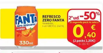 Alcampo FANTA Refresco zero oferta