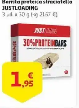 Alcampo JUSTLOADING Barrita proteica straciatella oferta