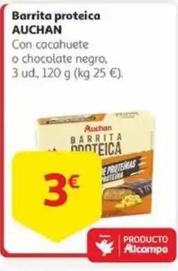 Alcampo AUCHAN Barrita proteica oferta