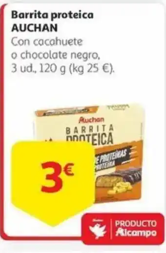 Alcampo AUCHAN Barrita proteica oferta