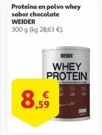 Alcampo WEIDER Proteína en polvo whey sabor chocolate oferta