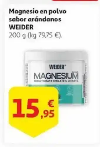 Alcampo WEIDER Magnesio en polvo sabor arándanos oferta